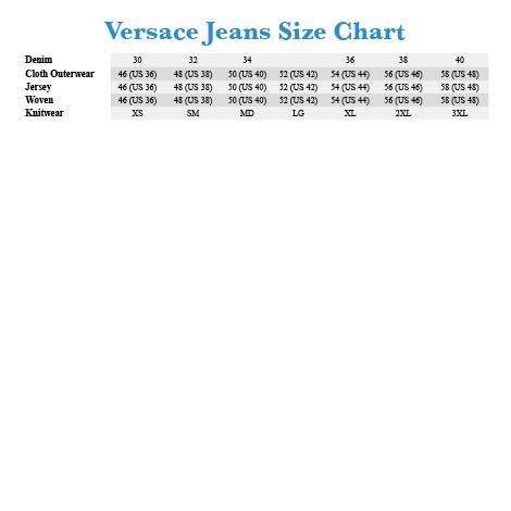 versace jeans shirt size chart|Versace long sleeve shirt men.